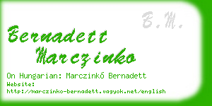 bernadett marczinko business card